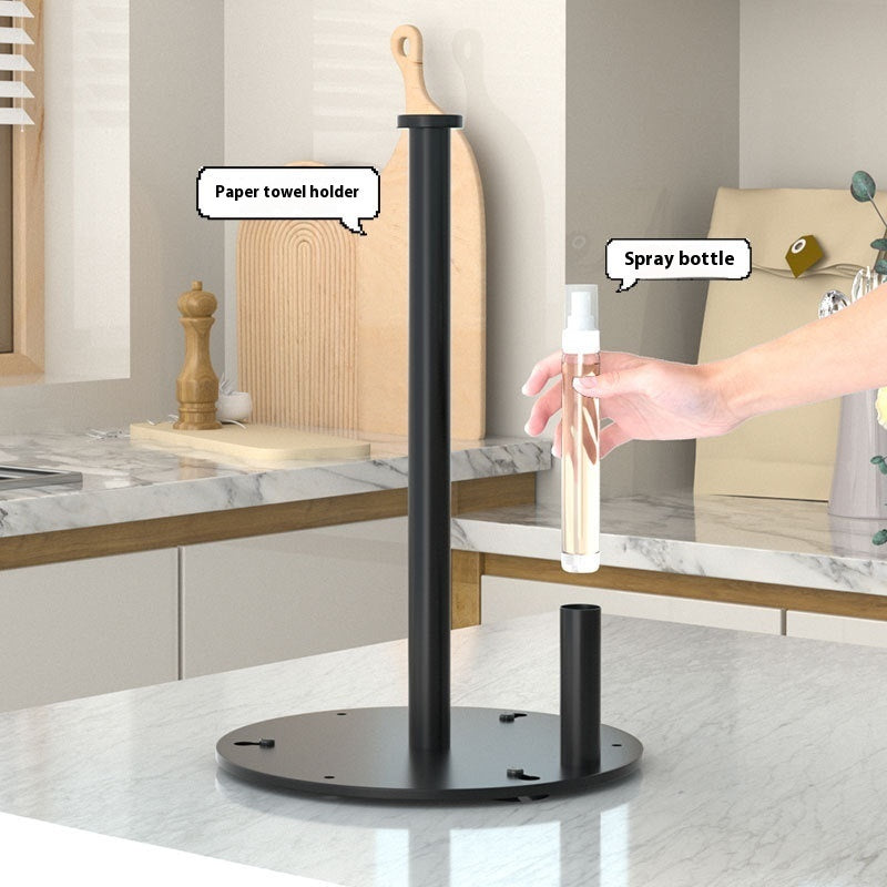 Kitchen Countertop Vertical Tissue Holder With Spray Bottle