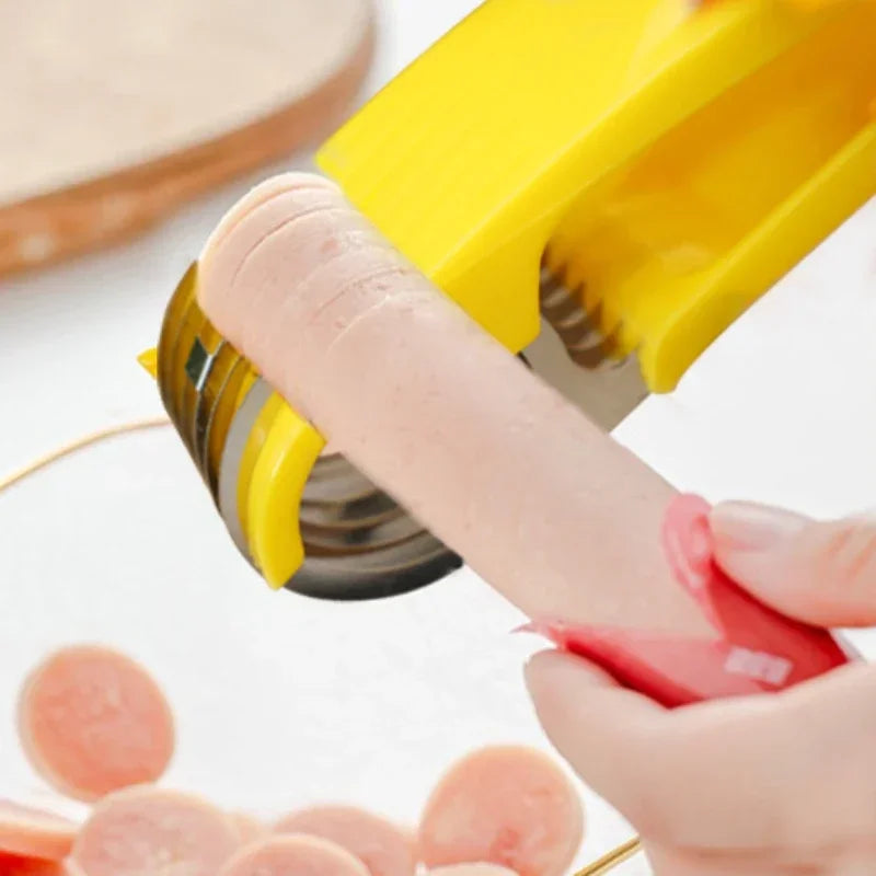Stainless Steel Banana Slicer Banana Fruit Slicer Ham Sausage Cutting Fruit Knife Banana Cutting Tool
