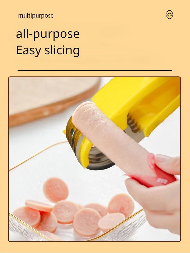Stainless Steel Banana Slicer Banana Fruit Slicer Ham Sausage Cutting Fruit Knife Banana Cutting Tool