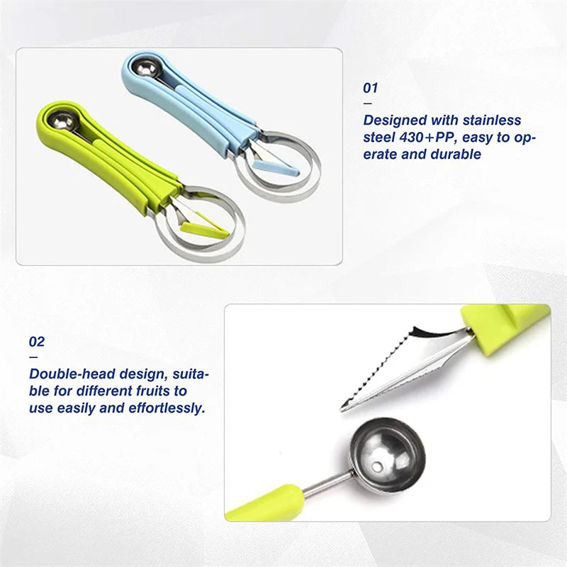 Melon Scoops Fruit Cutting Tool Watermelon Knife Slices Different Innovative Kitchen Utensils Accessorie Useful Things for Home