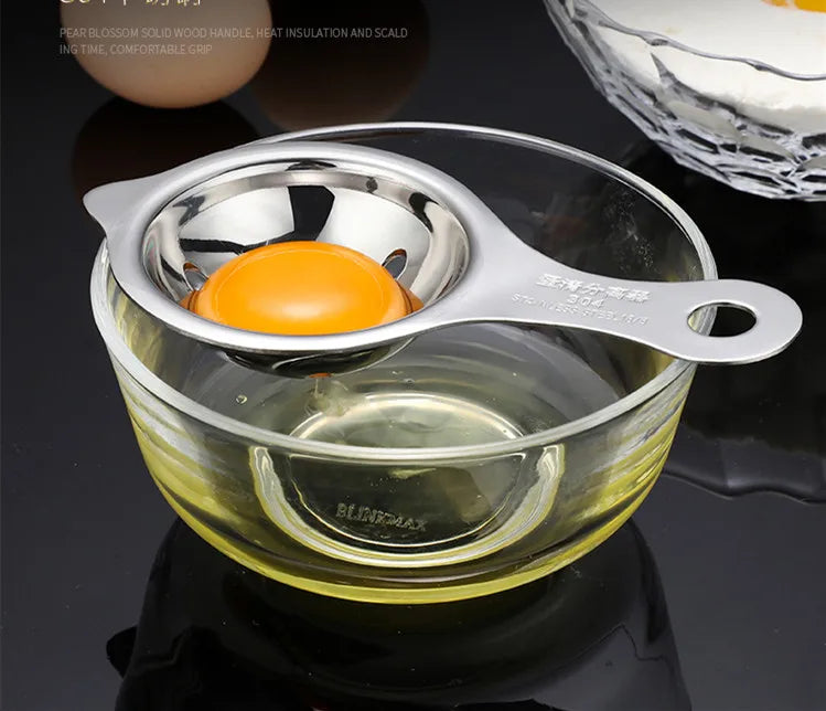 Stainless Steel Egg White Yolk Separator Tool Baking Accessories Kitchen Tool Egg Divider Baking Cooking Hand Egg Gadget