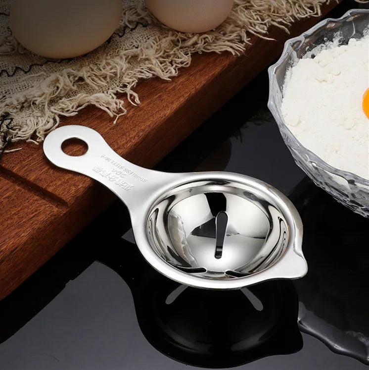 Stainless Steel Egg White Yolk Separator Tool Baking Accessories Kitchen Tool Egg Divider Baking Cooking Hand Egg Gadget