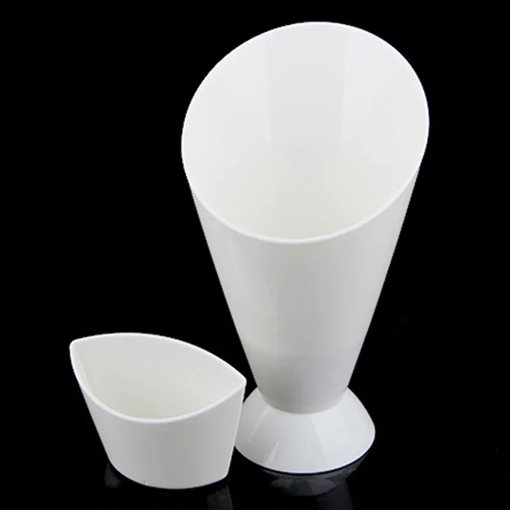 Fries Shelf Holder Assorted Sauce Chips Dip Snack Cone Stand Plastic Dip Cup Two Cup-mouth Tableware Tray Container Kitchen Tool