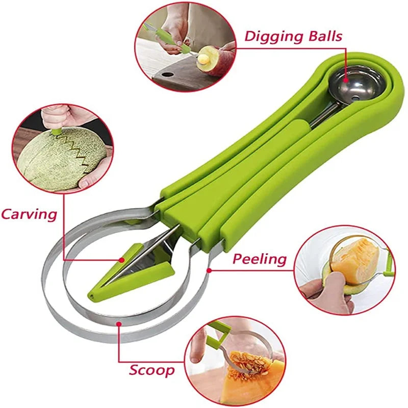 Melon Scoops Fruit Cutting Tool Watermelon Knife Slices Different Innovative Kitchen Utensils Accessorie Useful Things for Home