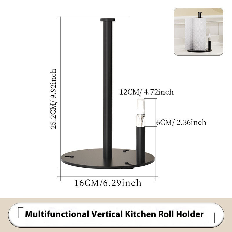 Kitchen Countertop Vertical Tissue Holder With Spray Bottle