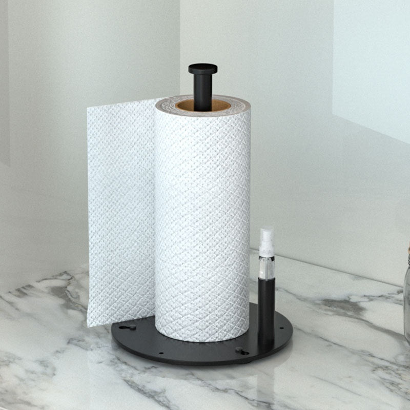 Kitchen Countertop Vertical Tissue Holder With Spray Bottle